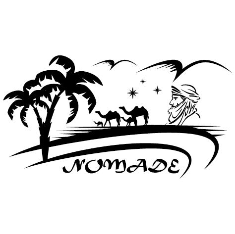 Sticker nomade chameaux